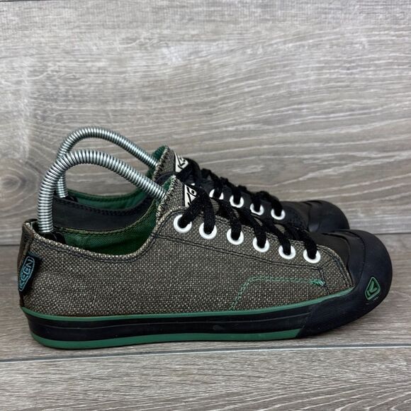 Keen Coronado II Women’s Sz 7.5 Gray Canvas Black Low Top Lace Up Sneakers - Picture 1 of 12